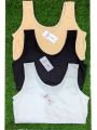 Pack 3 Soft Cotton Camisole/Half Body Teenage Training Bra/vest/Inner Wear/BDs/Sports Bra/Tanks For Beginners Kid Girls - For 7 to 10 Yrs. 