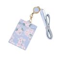 Cute Cherry Blossom Lanyard Card Holder student bus Card Case with Neck Strap Staff ID Business Card Holder Photo Badge Holder. 