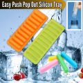 Pack of 2 Easy Push Pop out Cylinder Silicon Ice Cubes Tray 10 Cubes - Discounted Offer. 