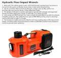 Electric Hydraulic Floor Jack 12V DC 5.0T(11023lb) 4 in 1 Floor Jack,Tire Inflator Pump,LED Flashlight, Safe Hammer, 45CM Electric Car Jack Car Tire Repair Tools Kit with Electric Impact Wrench. 