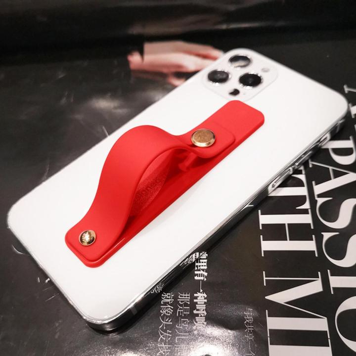 Universal Wrist Band For Iphone Finger Grip for samsung Mobile Phone Holder Stand Push back sticked Socket bracket