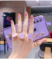 For Huawei Y9 Prime 2019 Back Cover + Love Heart Bracelet Luxury Glossy Shiny Plating Bumper Ladies Case Soft Silicone Protective Phone Cases. 