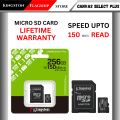 Kingston Canvas Select Plus Micro SDXC Card 64GB/128GB/256GB/512GB UHS-I Class 10 Memory Card with Adapter - Lifetime Warranty. 