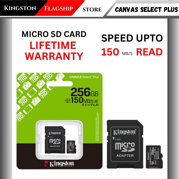 Kingston%20Canvas%20Select%20Plus%20Micro%20SDXC%20Card%2064GB/128GB/256GB/512GB%20UHS-I%20Class%2010%20Memory%20Card%20with%20Adapter%20-%20Lifetime%20Warranty%20-%20Image%206