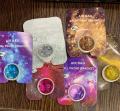 Water Glitter Pop Socket Phone Grip and Stand with Reusable Adhesive for Mobile and Tablet. 