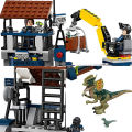 Jurassic Dinosaur Figure Blocks Dilophosaurus Outpost Attack Compatible Building Blocks Jurassic World Toys For Kids. 