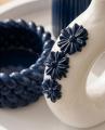 Donut Shape Ceramic Vase, Modern Luxury Home Decor, Perfect for Fresh or Artificial Flowers. 