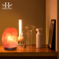 Pure Himalayan Natural Salt Lamp (Medium Size) with Wooden Base & 25-Watt Bulb, and UL-Certified Switch/dimmer Cord Wire, Best for Office and Home Decor. 