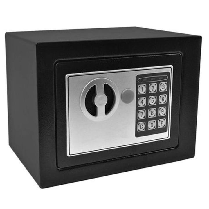 Electronic Money Safe Box Digital Security Mini Safe Box with Key and Pin Code Option Keypad Lock For Home Office Hotel Business Jewelry Cash Use Storage Money Box