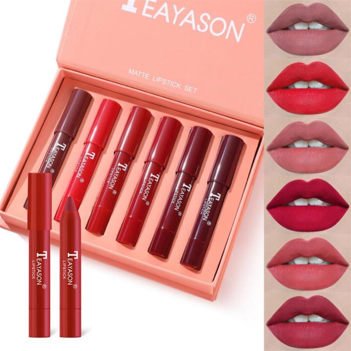 TEAYASON%20-%206PCS%20Crayon%20Lipsticks%20Set%20For%20Women%20-%20Waterproof%20%20-%20Non-stick%20-%20Image%204