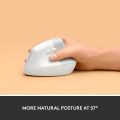 Logitech Lift Vertical Ergonomic Wireless Mouse White. 