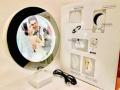 Magic mirror photo frame with led light. 