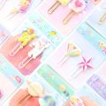 Domikee cute kawaii Japanese cartoon paper clips set office school student metal memo clip bookmark set stationery supplies 2pcs. 