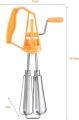 Online Karachi Cycle Hand Beater and Egg Whisk Steel Mixer With Stainless Steel Handle Milk Egg Juice Solution Beater Blender. 