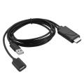 USB Female to HDMI Male HDTV Adapter Cable for iPhone 7/7plus/6s 6 plus. 