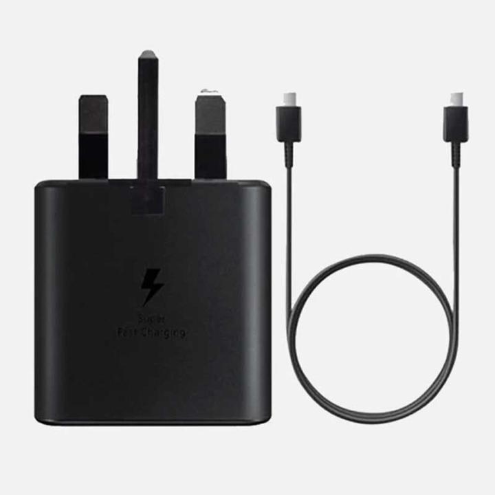 Samsung 45w Charger 3pin with 1.8 C2C Cable Black