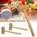 Meat Tenderizer Mallet - Chicken Pounder for Tenderizing Steak Beef - Wooden Handle Mallet Hammer. 