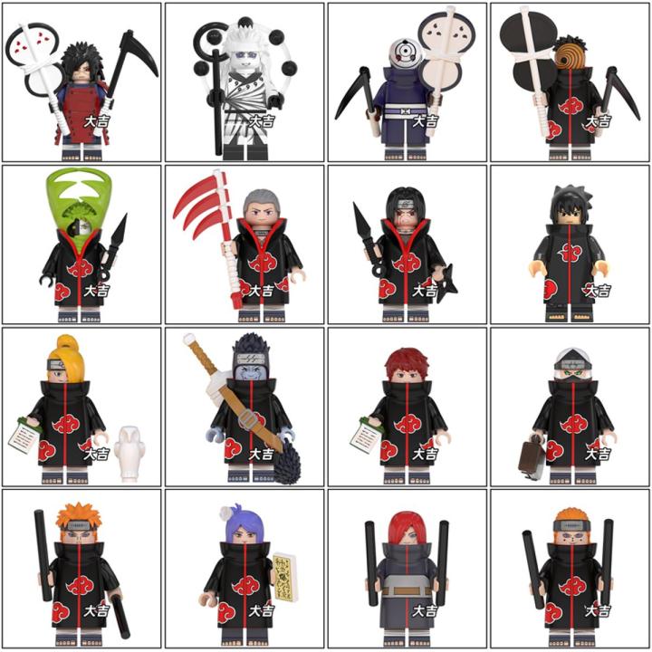 Naruto Lego block minifigure Uzumaki Naruto Sasuke Kakashi Uchiha with soil assembled toys