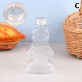 1Pc 200ML Christmas Bottles Xmas Gingerbread Man Bottles Candy Jars Juice Drink Bottle Party Candy Can Gift Wrapping Bottle. 
