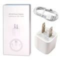5w Adapter For Iphones With USB Lightning Cable-Wall Charger -Original Quality - Best for Iphone 6/7/8 And X-Series-Pocket Size With Over Voltage/ Over Current/ Short Circuit Protection -. 
