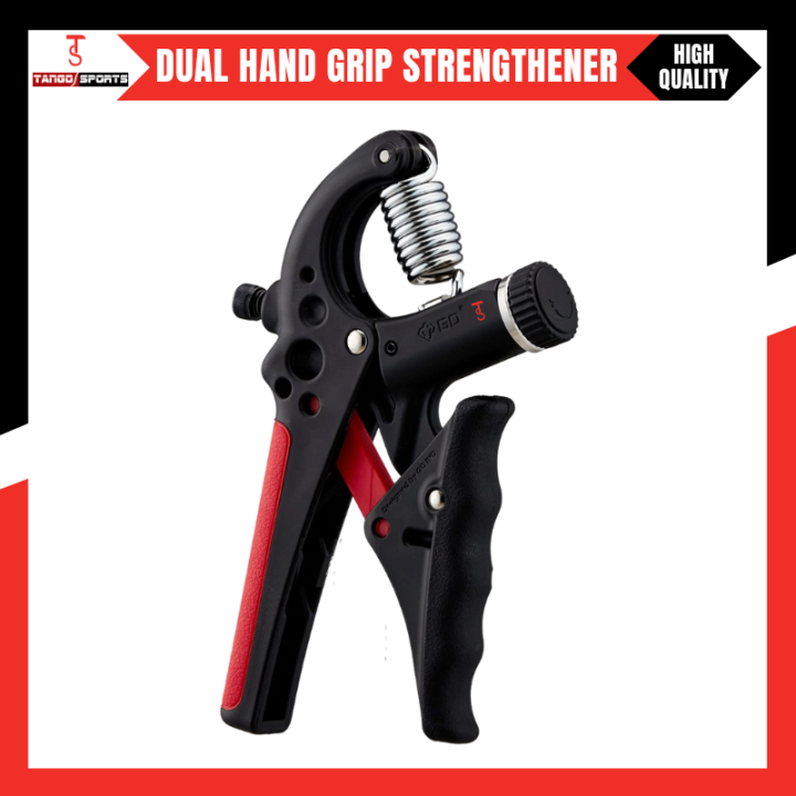 GP-707 Dual Hand Grip Strengthener Adjustable gripper (10-40kg) Forearm Exerciser Wrist Strengthener Grip Strength Trainer Wrist Strengtheners Grip Trainer RED Exerciser Workout Gear Home Gym Exercise Equipment Hand Gripper