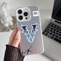 🔥👍【Compatible with IPhone Phone Case】🔥👍 Stylish V-VRUNK Phone Case IMD Color Silver Shell For IPhone 16 15 14 13 12 11 Pro Max Plus. 