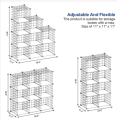 Metal Wire Cube Storage Cubes Shelves Cube Closet Organizer Stackable Storage Bins DIY Storage Grid. 