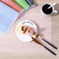 Silicone Table Mat Durable Korean Style Plaid Dining Table Insulation Pad. 