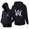 New Black Alan Walker Front and Back Printed Hoodie Zipper For Boys and Men. 
