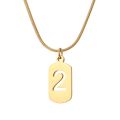 Stainless Steel Number Pendant Necklaces For Women Men Gold Color 0 1 2 3 4 5 6 7 8 9 Necklace Pendant Jewelry Neck Chain. 