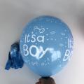 25 Pcs Pack Printed Its A Boy Blue / Its a Girl Pink Latex Balloons. 