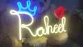 Any Customized NEON Sign Boaard - Neon Name Plate - 4 Letters Alphabets - Best for Photography & Studio, Home, Restaurants Lighting. 