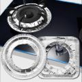 (Pack of 10) Aluminum Foil Gas Stove Burner Liners, Stove Burner Covers Disposable Square/Circle Stove Bib Liners Gas Range top Protectors Cooktop Replacement Keep Stove Clean Square 8.5" Hight Quality. 