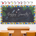 Bulletin Board Border 68.9 Feet Beach Ball Border Trim Borders for School Classroom Home Chalkboard Decoration Easy Install Easy to Use. 