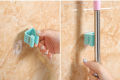 Wall Mounted Mop Organizer Stick Holder - Brush Broom Hanger - Storage Rack Kitchen Clip. 