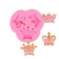 Crown Silicone Fondant And Chocolate Mold 3 Cavity. 