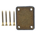 Electric Guitar Metal Neck Plate Reinforcing Stylish Touch Strengthen Connection 4 Holes Electric Guitar Neck Plate for. 