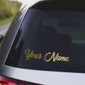 Customizable Car Stickers - Personalized Name/Text, Self-Adhesive Vinyl Decals for Front Window, Rear Window, Bumper Compatible with Glass Surfaces - Ideal for Cars, Trucks, SUVs, Motorcycles - Vehicle Decoration, Car Stickers for Vehicles. 