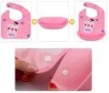 Merab Mall Baby Folding Plastic Rubber Baby Bib Napkin With Soft Tray. 