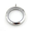 Wholesale waterproof floating charm locket necklace 20mm 25mm 30mm 316L Stainless Steel memory locket pendant for women. 