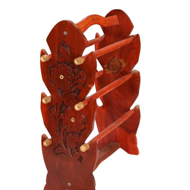 Wooden Bangles Stand , Chori Stand, 6 rods  Jewellery Stand Hand Crafted Best for Girls Women's Bangles & Jewellery Storage
