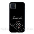 Girls Bff Best Friends Forever Black Soft Phone Cases Cover For iPhone 14 11 12 13 15 PRO X S MAX XR 7 8Plus Cute Couple Capinha. 
