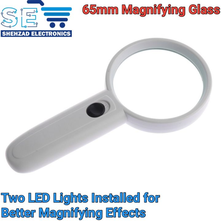15X Magnifier Magnifying Glass Portable With 2 LED Light