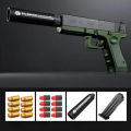 Glock Soft Bullet Toy Gun with Shell Ejection – Dart Blaster for Kids & Adults, Airsoft-Style Plastic Toy Gun. 