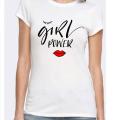 Girl Power Printed White T Shirt For Women. 