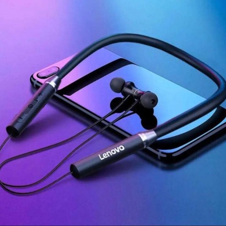 Lenovo He05 Lenovo Neckband HE05 Wireless Handsfree X-Bass Bluetooth v5 ...