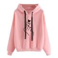 Womens Musical Notes Long Sleeve Hoodie Sweatshirt Hooded Pullover Tops Blouse Sudaderas Mujer Bts Album Moleton Feminino. 