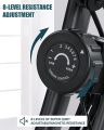 Folding Exercise Bikes  3-in-1 X-Bike Indoor Portable Exercise Bikes, Sturdy Foldable Stationary Bike with Automatic Springback Arm Resistance Band and Backrest, 10-Level Resistance for Men, Women and Seniors. 