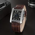 Classic Men's Watch, Fashion Square Roman Numerals Quartz Wrist Watch. 