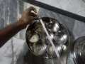 7 Partitions Large Spices Container Round Box Stainless Steel. 